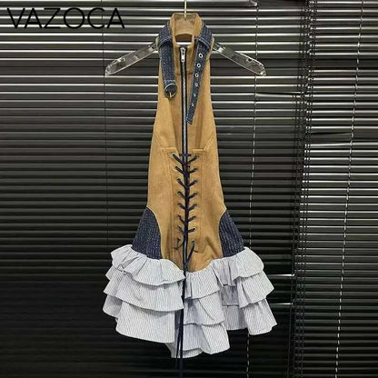 Ava Retro Rivet Mini Dress