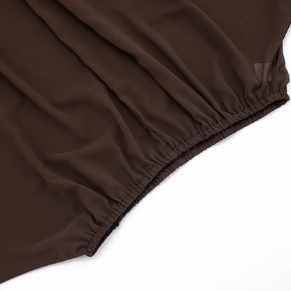 Turtleneck Sheer Chiffon Capris Set