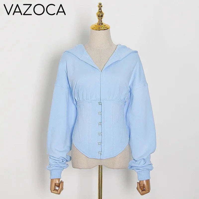 Hoodie Bandage Corset Jacket