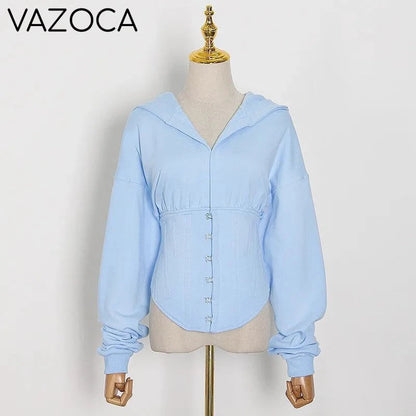 Hoodie Bandage Corset Jacket