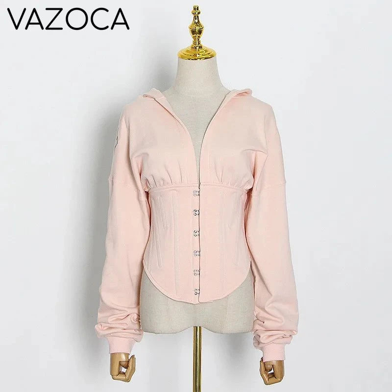 Hoodie Bandage Corset Jacket
