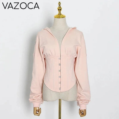 Hoodie Bandage Corset Jacket