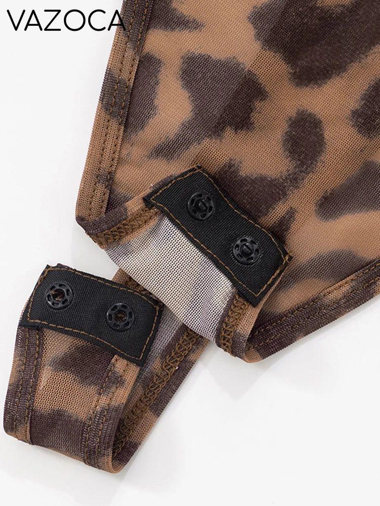 Amy Leopard Turtleneck Pants Set