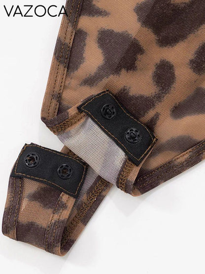 Amy Leopard Turtleneck Pants Set
