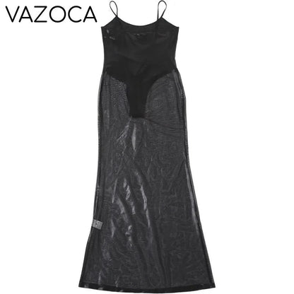 Jaya Mesh Maxi Dress