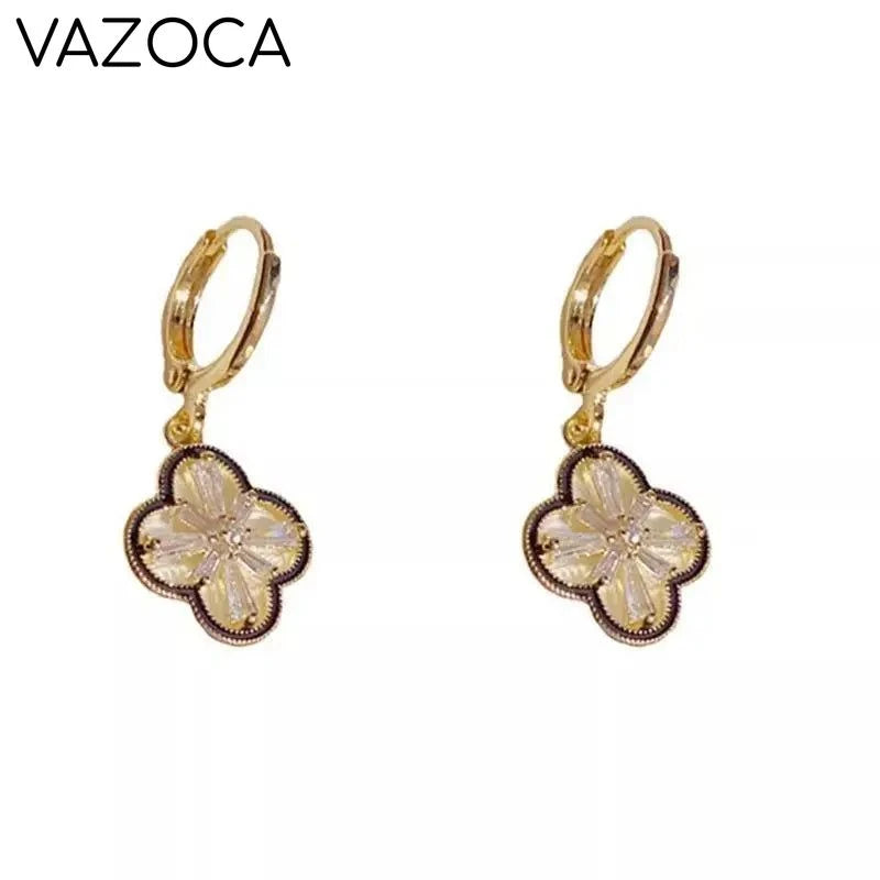 Leaf Clover Dangle Earrings