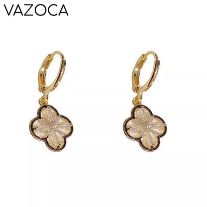 Leaf Clover Dangle Earrings