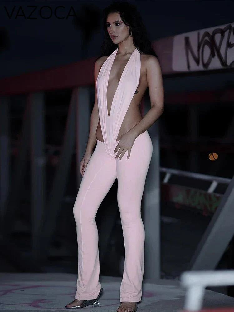 Paisley Bodycon Jumpsuit Pink