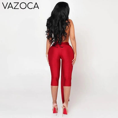 Temptation Wrap Capri Jumpsuit