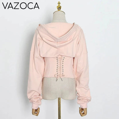 Hoodie Bandage Corset Jacket