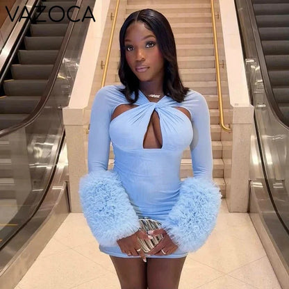Kianda Fur Mini Dress