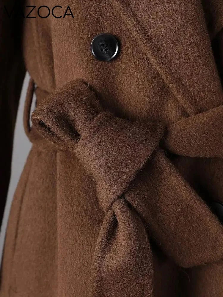 Brown Belted Trench Coat
