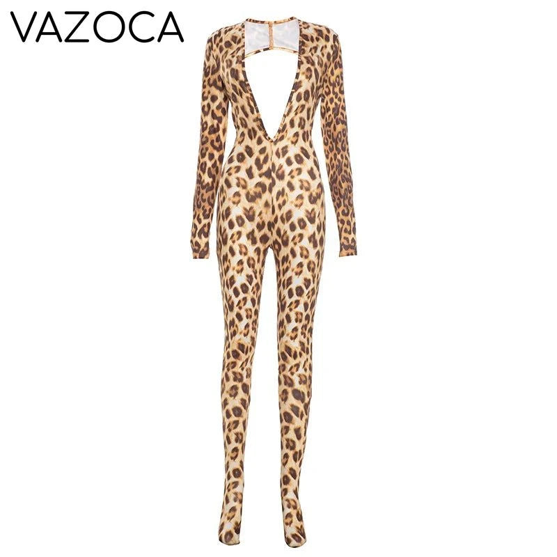 Wild Deep V-Neck Jumpsuit