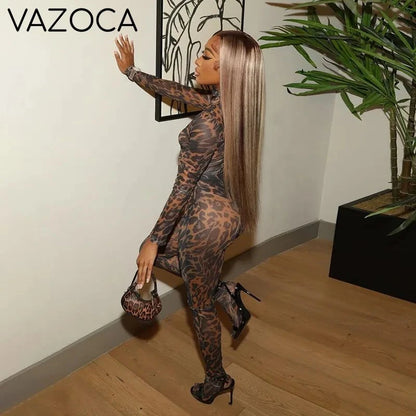 Wild Sheer Leopard Jumpsuit