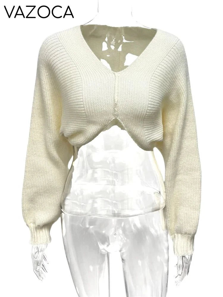 Erica Knit Lantern Sleeve Loose Top