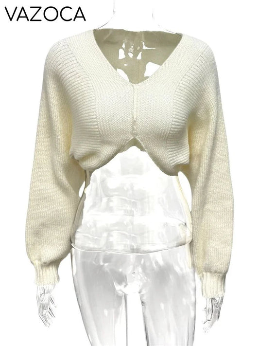 Erica Knit Lantern Sleeve Loose Top