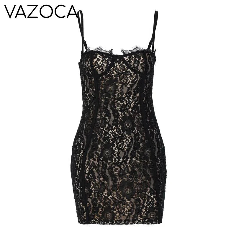 Double Lace Mini Dress