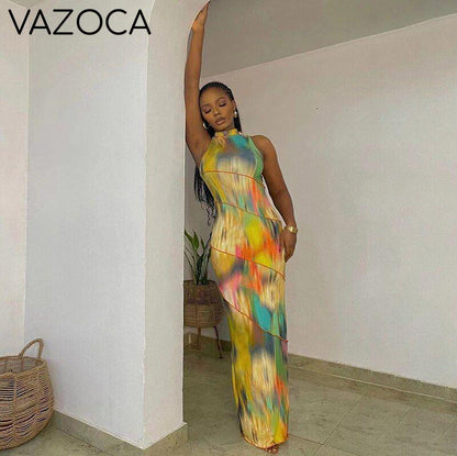 Aesthetic Tie Dye Maxi Dress