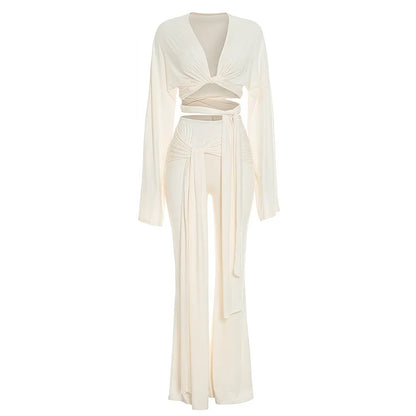 Alexis Ruched Flared Pants Set