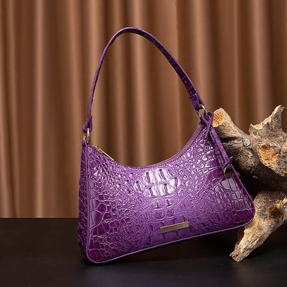 Reptile Luxe Shoulder Handbag
