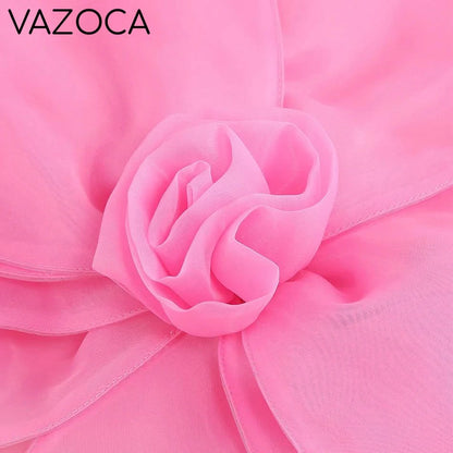 One Shoulder Flower Mini Dress