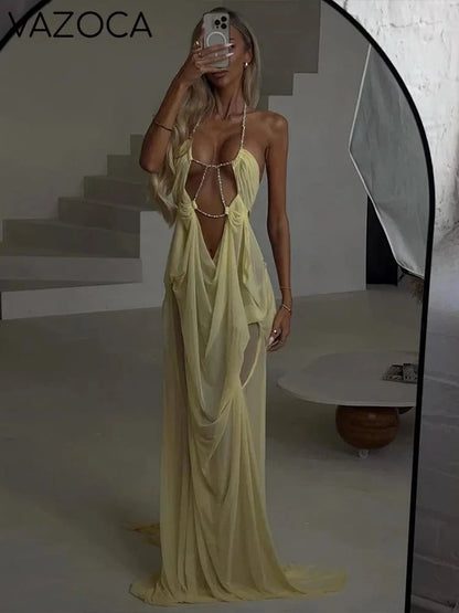 Nina Ruched Maxi Dress