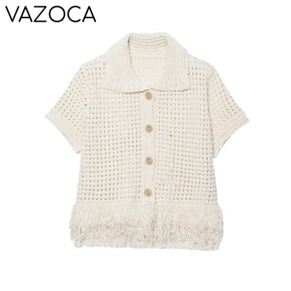 Bella Tassel Knit Cardigan Skirt Set