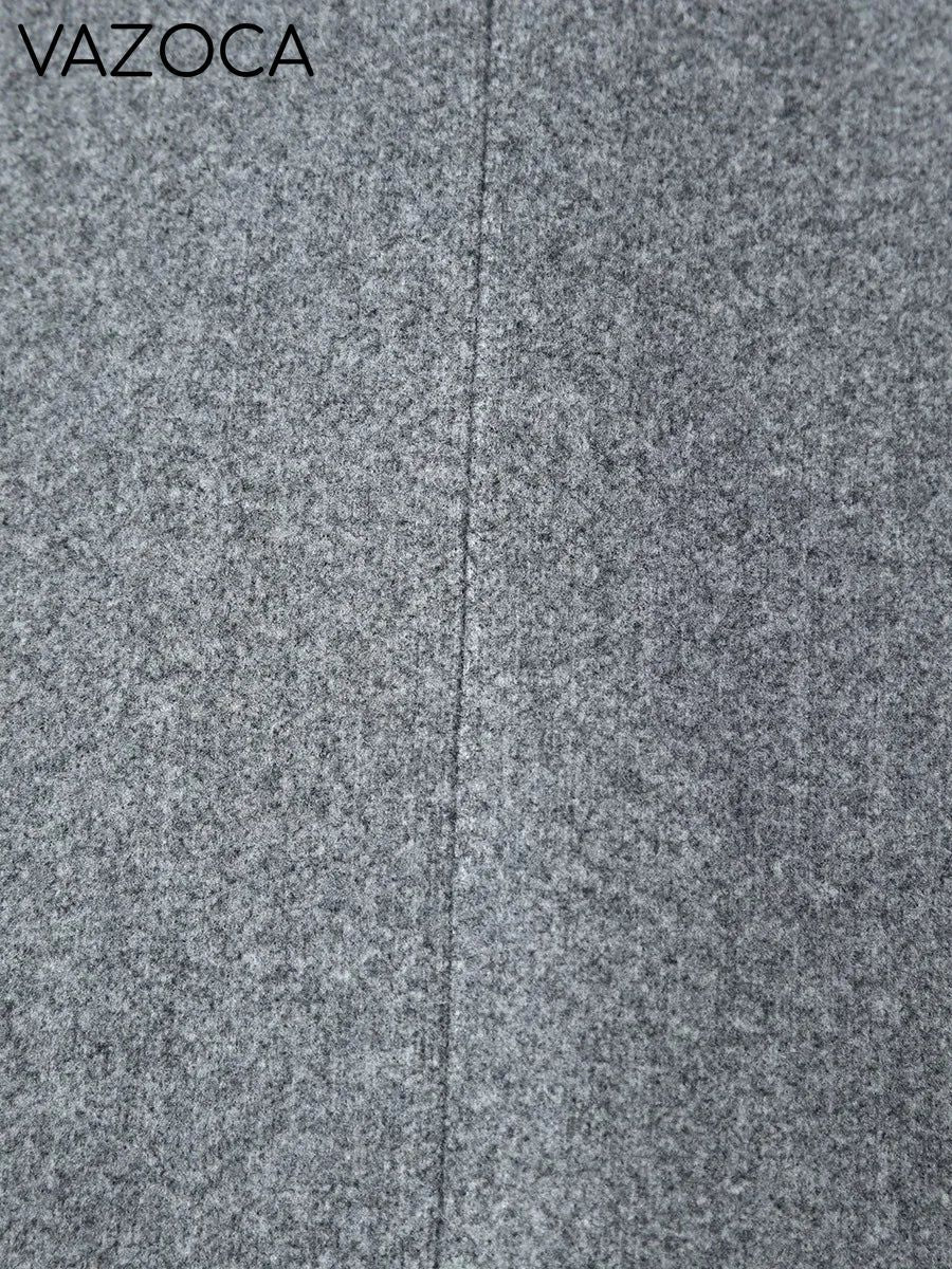 Wool Tassel Hem Coat