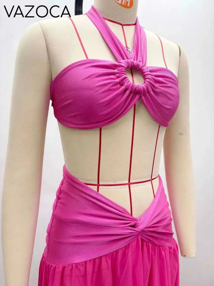 Belle Ruched Maxi Skirt Set