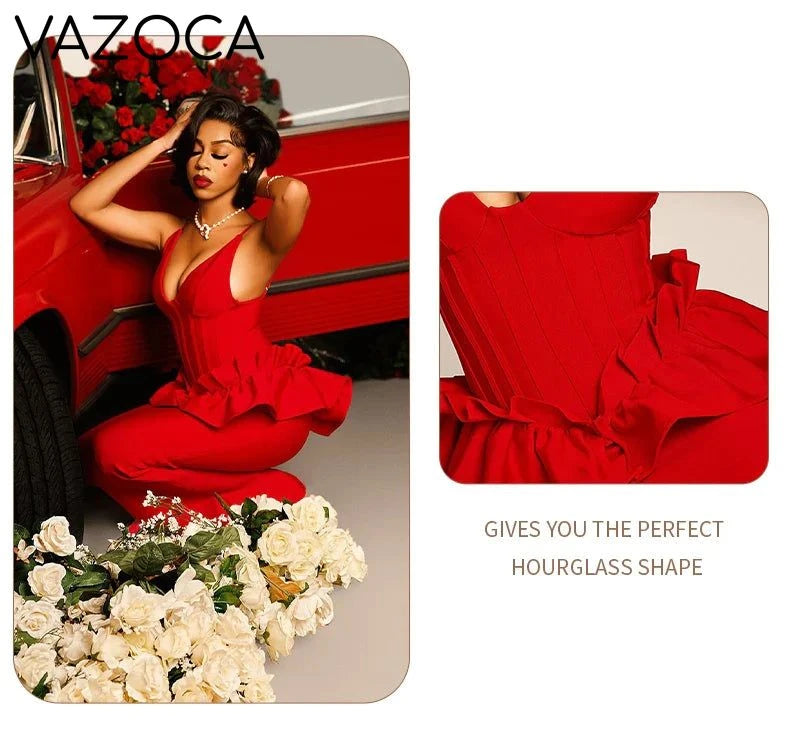 Huda Peplum Bandage Dress