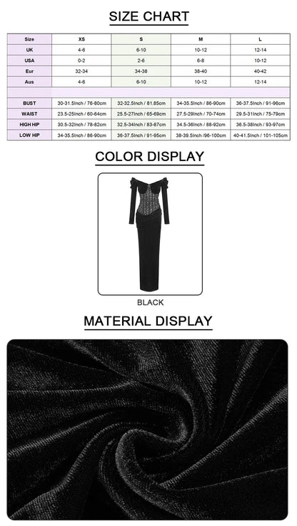 Porsha Satin Sequins Maxi Dress