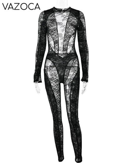 Naisha Mesh Sheer Jumpsuit