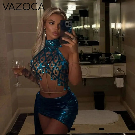 Katrina Sequins Skirt Set