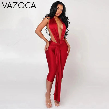 Temptation Wrap Capri Jumpsuit