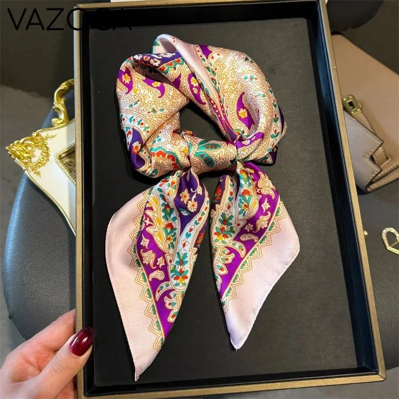 Houndstooth Printed Vintage Headscarf 11 68X68CM