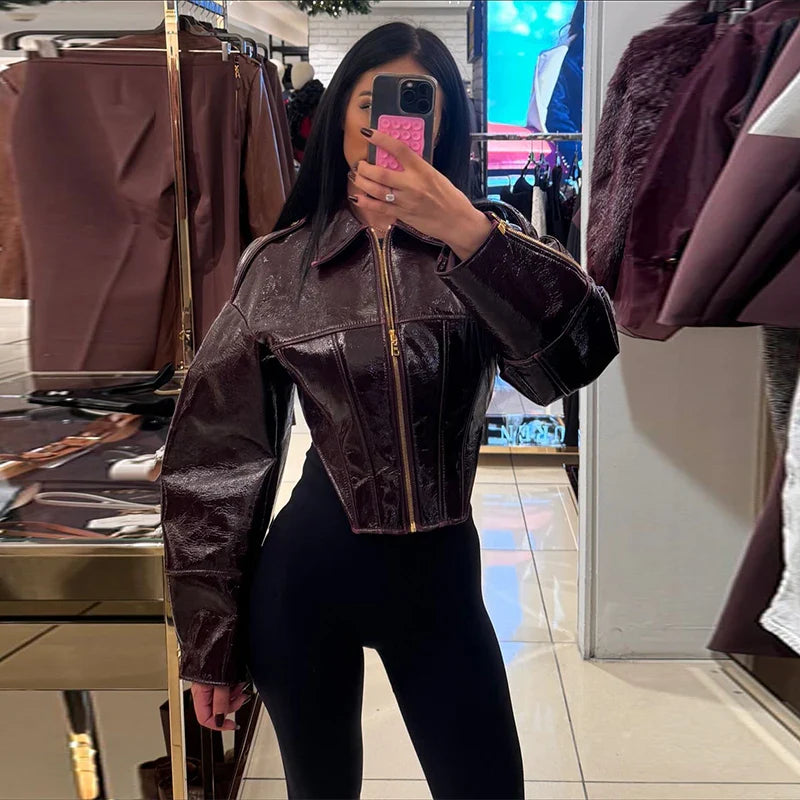 Vintage Leather Biker Jacket