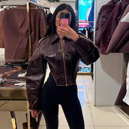 Vintage Leather Biker Jacket