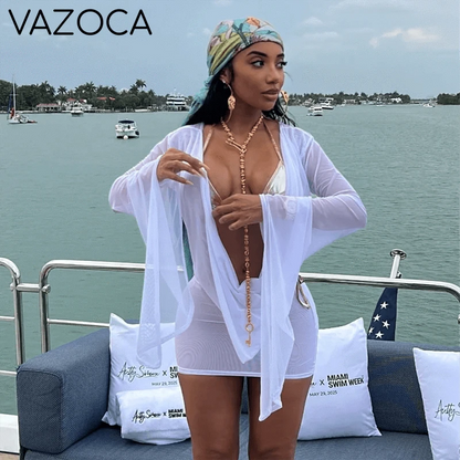 Draped Vacation Mini Dress