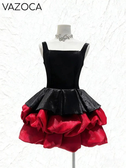 Loria Ruffles Velvet Dress