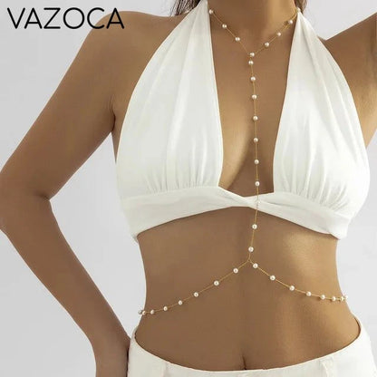 Pearl Boho Bikini Waist Chain Body Jewelry