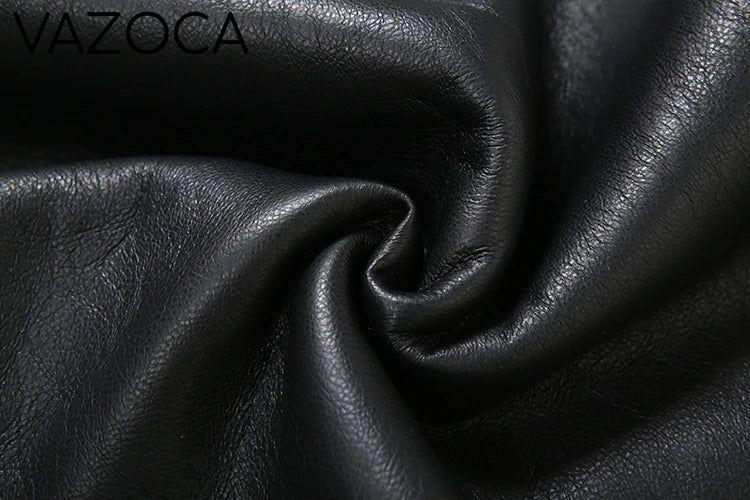 Faux Leather Trench Coat