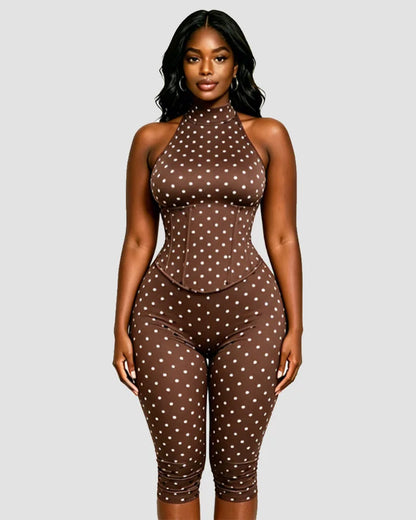 Polka Dot Corset Romper
