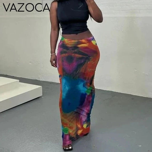Aesthetics Colorful High Waisted Skirt