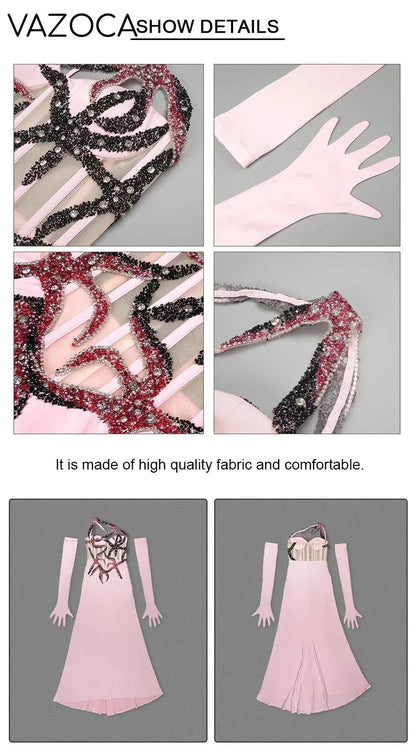 Sequins Diagonal Collar Cocktail Dress