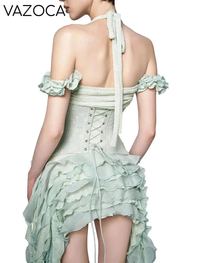Ruffled Corset Dress Set