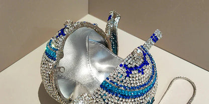 Teapot Rhinestone Clutch Bag