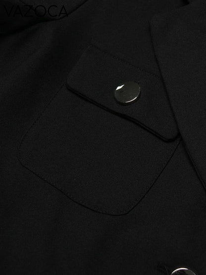 Notched Collar Belt Temperament Blazer