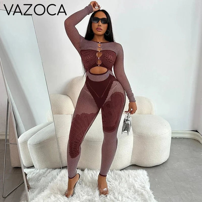 Mesh Cut Out Jumpsuit