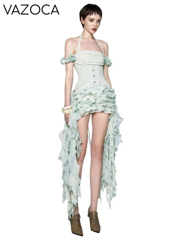 Ruffled Corset Dress Set