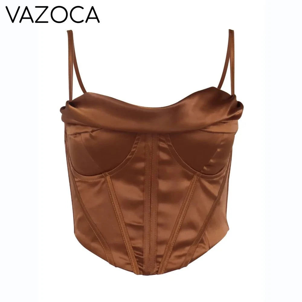Satin Bustier Corset Top
